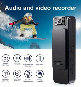 HD 1080P Sport Camera WIFI with Night Vision Infrared Lights 130 Degree Rotating Lens Motion Activated Long Lasting Rechargeable Battery Built-in Microphone Portable Security Recording Device Outdoor