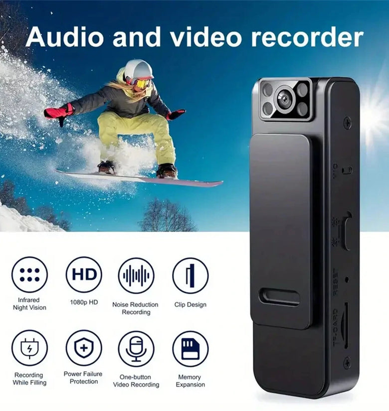 HD 1080P Sport Camera WIFI with Night Vision Infrared Lights 130 Degree Rotating Lens Motion Activated Long Lasting Rechargeable Battery Built-in Microphone Portable Security Recording Device Outdoor