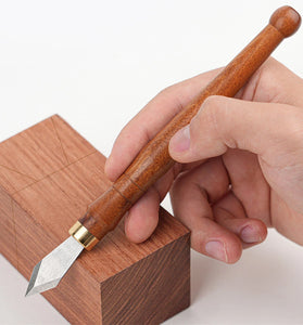 Woodworking Marking Knife MG0-000-0166 1.1mm High Speed Steel Blade Sourwood Handle Brass Ferrule Lightweight Compact Craft DIY Tool