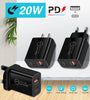 PD20W 2-Port USB PD Charger Dual 20W USB-C PD3.0 QC3.0 Fast Charging Wall Charger Adapter EU Plug for iPhone 12 13 14 14 Pro Max for Huawei Mate50 for Redmi K60 for Samsung Galaxy S22