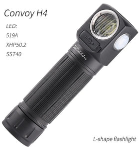 Convoy H4 SST40 519A XHP50.2 B35AM Flashlight+Headlight Linterna Multifunctional 21700 Flash Light Fishing Torch Type-C HeadLamp