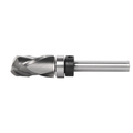 1/4" 6.35mm Shank Carbide Bottom Bearing Spiral Trimming CNC Router Bit End Mill 1/2"/12.7mm Cutting Diameter 1"/25.4mm Cutting Length for Woodworking