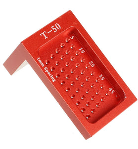 T50/60/100/160/260 Aluminum Alloy Woodworking Line Scriber T-type Ruler 1mm Hole Crossed Ruler For Woodworking