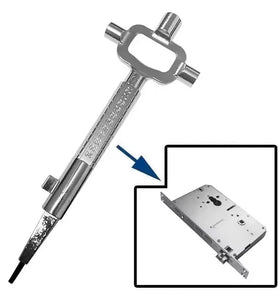 Multifunctional Locksmith Tool Zinc Alloy Lock Cylinder Adjuster Gauge Cam Spindle Turner Ergonomic Handle Compact and Lightweight Hand Tool