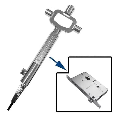 Multifunctional Locksmith Tool Zinc Alloy Lock Cylinder Adjuster Gauge Cam Spindle Turner Ergonomic Handle Compact and Lightweight Hand Tool