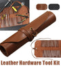 Portable Leather Tool Roll Bag Multifunction Hardware Cutter Wrench Storage Leather Roll Portable Pouch Tool Bag Wrench Tool