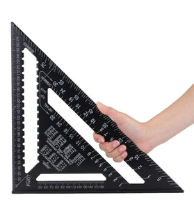Triangle Angle Ruler 7/12 inch Metric Aluminum Alloy Angle Protractor Triangular Measuring Ruler Woodwork Speed Square Triangle