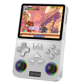 [128G] J36Ultra Handheld Game Console 3.5-inch Screen with RGB Joystick 8-Core A7 Processor 3000mAh Battery Retro Portable WiFi Gaming Player Console