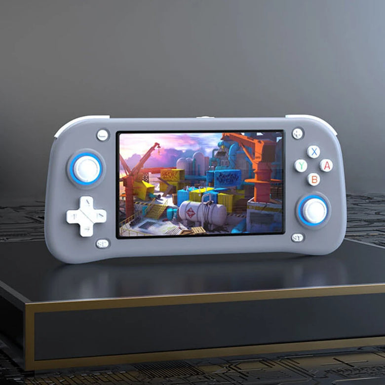 XF43 64G Retro Handheld Gaming Console 4.3 Inch IPS Screen 18000+ Built-in Games 3D Hall Joystick and Triggers Wireless Controller Support HD Output 3000mAh Battery Video Game Player Console