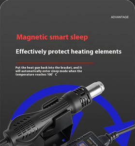Soldering Station 8858 Portable Digital Hot Air Gun BGA Rework Solder Station Hot Air Blower Heat Gun Desoldering Than 858D 858