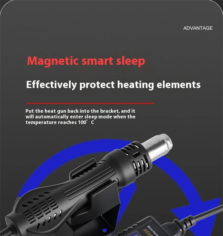 Soldering Station 8858 Portable Digital Hot Air Gun BGA Rework Solder Station Hot Air Blower Heat Gun Desoldering Than 858D 858