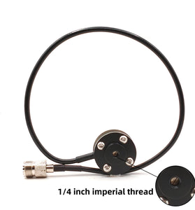 1/4 Inch Thread Antenna Mount Shortwave UV Antenna Stand Aluminum Alloy Stainless Steel Universal Portable Tripod Adapter Stable Signal Transmission