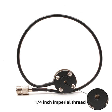 1/4 Inch Thread Antenna Mount Shortwave UV Antenna Stand Aluminum Alloy Stainless Steel Universal Portable Tripod Adapter Stable Signal Transmission