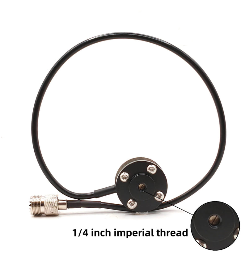 1/4 Inch Thread Antenna Mount Shortwave UV Antenna Stand Aluminum Alloy Stainless Steel Universal Portable Tripod Adapter Stable Signal Transmission