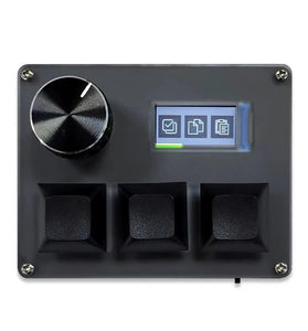 3 Key USB Wired Keyboard Programmable LCD Screen RGB Lighting Rotary Encoder for Designers Gamers Creators