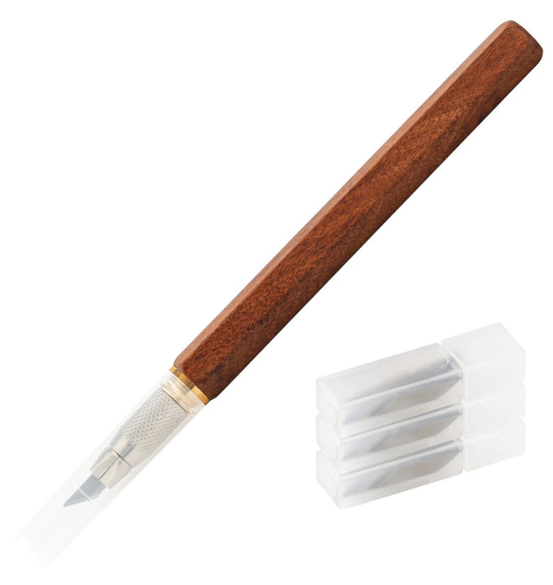 GANWEI Woodworking Marking Knife Wood Handle Scribing Marking Gauge Tool Wood Carving DIY Art Drawing Knife Hand Carving Knife