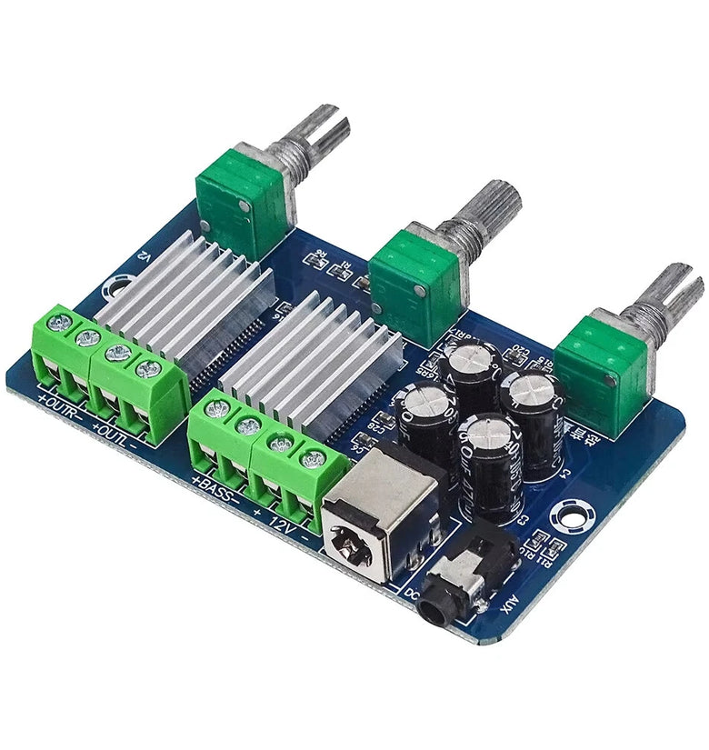 XH-A355 YDA138-E Digital Amplifier Board 2.1 Channel 2x15W+30W Class D Audio Amplification Module DC12V Modified DIY Speakers