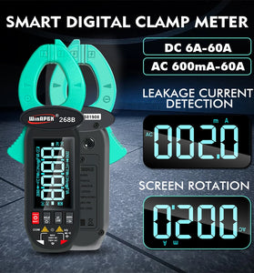 WINAPEX 268B Leakage Current Detect Clamp Meter 0.1mA high resolution True RMS Multimeter AC DC Clamp Meter