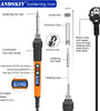 Handskit 90W Digital Display Soldering Iron Set Internal Heating Thermostat Adjustable Temperature Lcd Digital Display Soldering Iron With Switch With Hibernation Iron