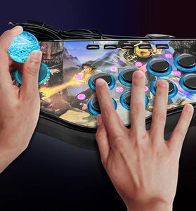 NJP308 USB Arcade Fight Stick Streets Fighting Joystick Gamepad Controller for PS3 PC Android USB PC Streets Fighter Arcade Game Plug and Play