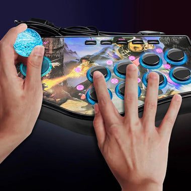 NJP308 USB Arcade Fight Stick Streets Fighting Joystick Gamepad Controller for PS3 PC Android USB PC Streets Fighter Arcade Game Plug and Play