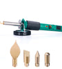 Professional Adjustable Temperature Pyrography Pen Kit Multifunction Soldering Desoldering Toolset Rubber Handle Electric Heat with Power Switch for Detailed Craft Work