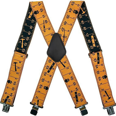 5cm Elastic Ruler Men's Suspender 4 Clips X-shaped Adjustable Casual Trousers Strap for Work Construction Tailoring