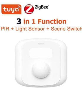 Tuya Wifi Zigbe Mini Sensor Body PIR Sensor With Light Sensor Scene Switch Function Smart Life App Support Alexa Google Home