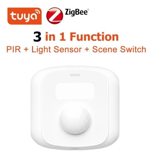 Tuya Wifi Zigbe Mini Sensor Body PIR Sensor With Light Sensor Scene Switch Function Smart Life App Support Alexa Google Home