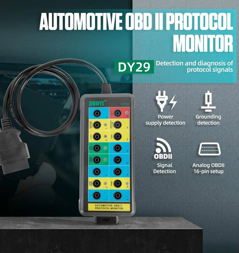 DY29 Automotive OBD Interface Diagnostic Protocol Detector Detects Diagnostic Signal Detector