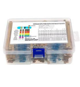 156 Value 3120 PCS 1/4W Metal Film Resistor Kit 1-10M 1% Tolerance Ideal for Electronics Projects and Circuit Design