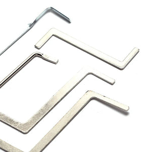 DANIU 5pcs Locksmith Tools Double Row Tension Tools Stainless Stell Lock Pick Tools