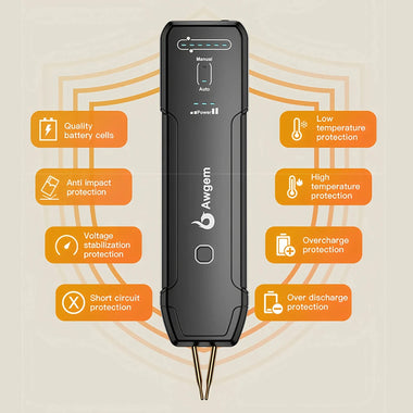 Awgem SH1 Rechargeable Handheld Welding Tool 11 Power Levels for Battery Welding Suitable for 18650 26650 36650 Type C Compatible