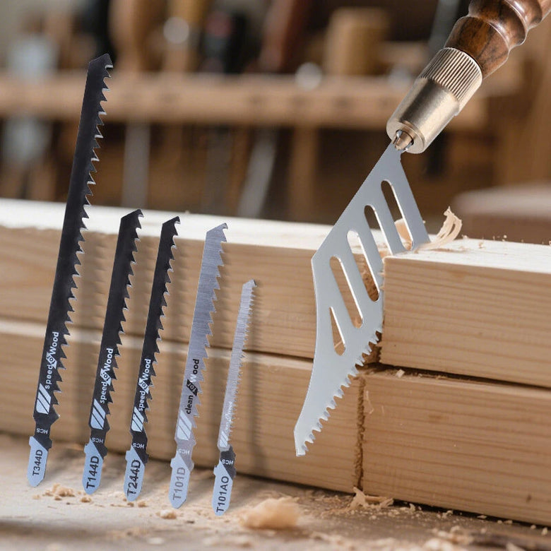 Mini Hand Saw Set Steel Blades Wood Handle Compact Curve Saw for Woodworking DIY Precision Cutting Detachable Metal Blade