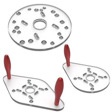 ENJOYWOOD Edge Router Base Plate Compatible with Most Trimming Machines Clear Acrylic Design Precision Cutting Stable Installation Acrylic Router Base