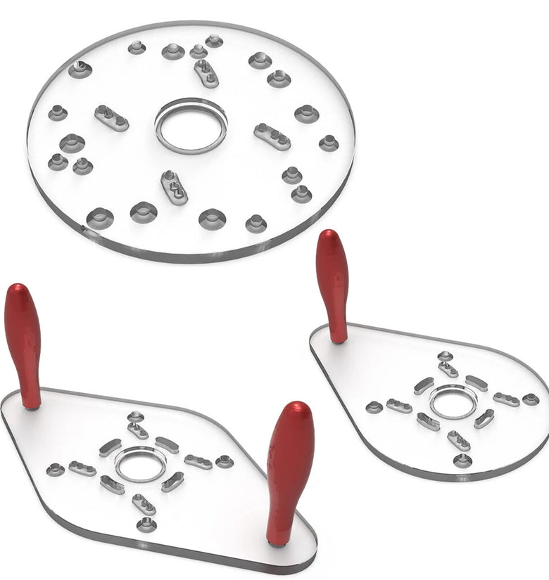 ENJOYWOOD Edge Router Base Plate Compatible with Most Trimming Machines Clear Acrylic Design Precision Cutting Stable Installation Acrylic Router Base