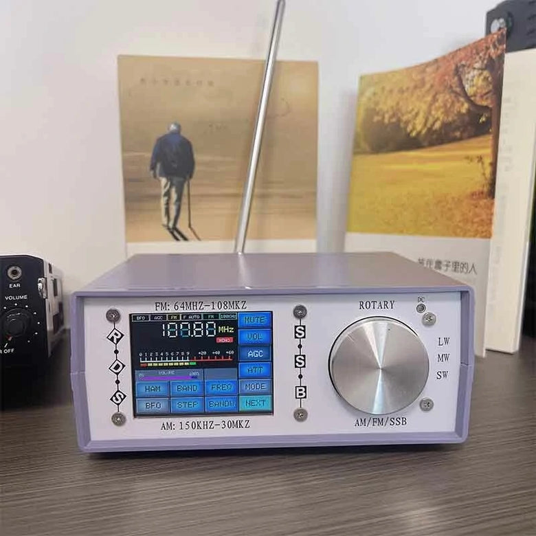 Full Touchscreen Radio Receiver with 2.8 Inch Display SI4732 DSP Decoder FM LW MW SW SSB Wide Frequency Range Type-C Charging Built-in 4000mAh Lithium Battery Portable Design for Travel and Home Use