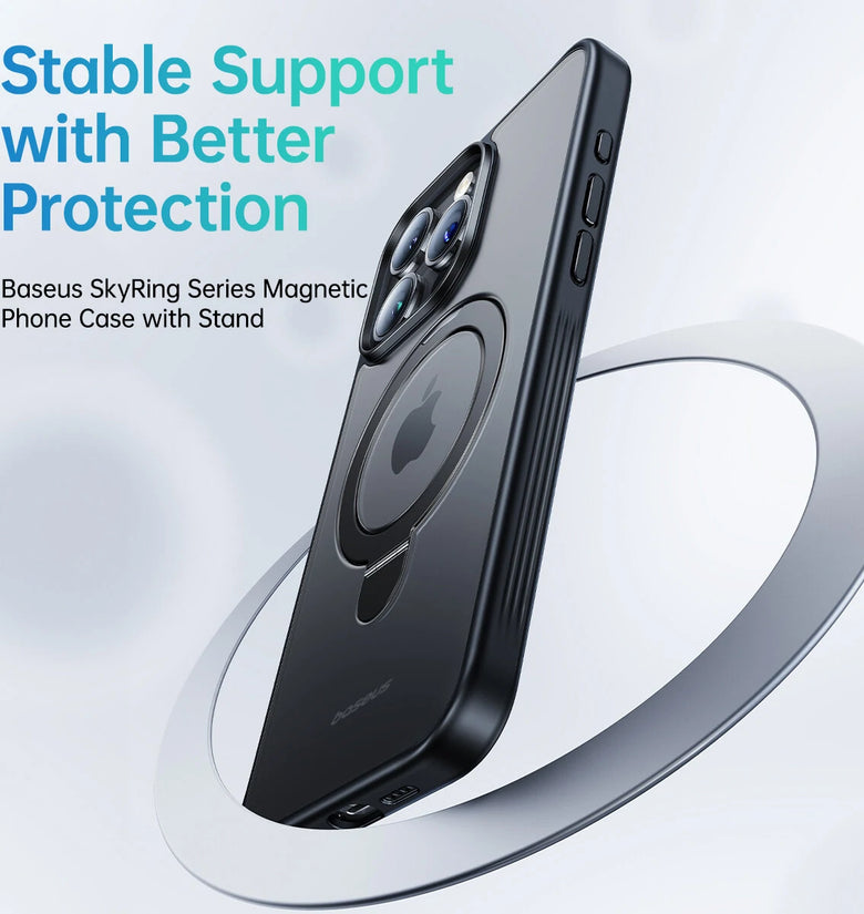 Baseus SkyRing Series Magnetic Phone Case with Stand for iPhone 15 15 Plus 15 Pro 15 Pro Max