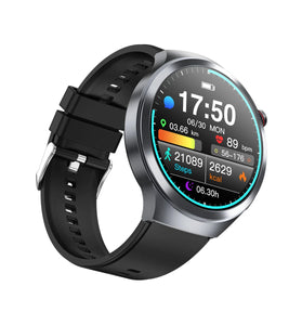 ET475 1.73-inch AMOLED Display ECG Micro Examination NFC Alipay AI Diagnosis bluetooth Call Heart Rate Blood Pressure Blood Oxygen Monitor Sleep Monitoring Non-invasive Blood Glucose Measurement BMI Women's Health SOS Emergency Call IP68 Smart Watch