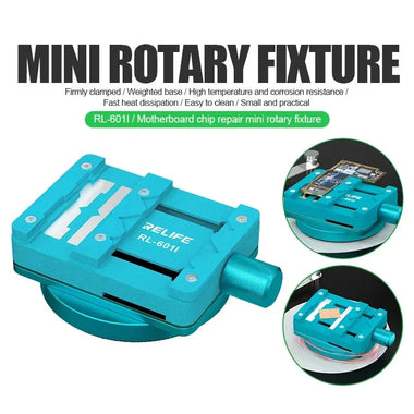 RL-601I Motherboard Chip Repair Rotary Fixture 360 Rotatable High Temp Resistance Stable Weighted Base Heat Dissipation Ideal for Maintenance
