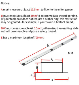 HONGDUI Custom Slider Miter Bar Fit For U Shape or T Shape Slot Customized According To Your Drawing Please note the size information
