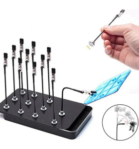 12PCS Magnetic Bendable Alligator Clip Sticks Set Model Painting Stand Base Holder Modeling Tools For Airbrush Easy Install
