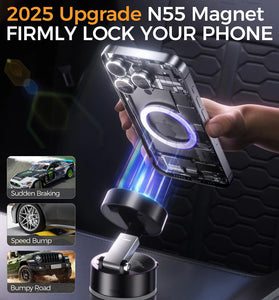 Car Vacuum Suction Phone Holder Double-Sided Suction Cup 360 Rotatable Multi-Angle Adjustable Ultra-Strong Vacuum Adsorption