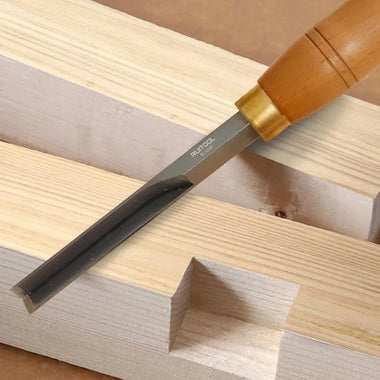 10 Inch Corner Chisel 40Cr Alloy Steel Blade Beech Wood Handle 90 Degree Square Mortise Tool for Precision Woodworking Cutting Clean Edges