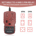 RT-900 12V Car Battery Relay Tester Car Battery Checker Automotive Electronic Relay Tester Broad Voltage 5-16V Range Operates in 0-50C  LED Indicator Light