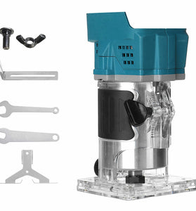 3000W Electric Trimmer Brushless Engraving Slotting Trimming Machine Wood Router Fit For 18V Battery