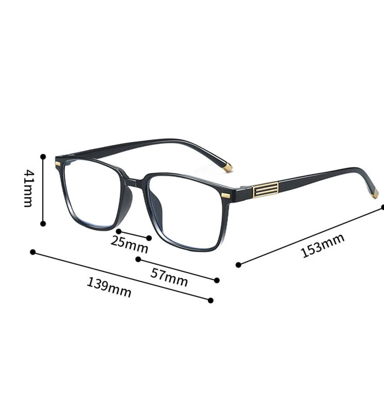 Anti Blue Light Reading Glasses Men Black Full Frame Hyperopia Eyewear High-definition Comfortable Presbyopia Glasses