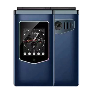HAMTOD T8 Mini 2.8-inch Dual SIM Dual Standby 1500mAh FM Big Button SOS Key Type-C Rechargeable Flip Design 4G Mobile Phone with 1.77-inch External Color HD Screen