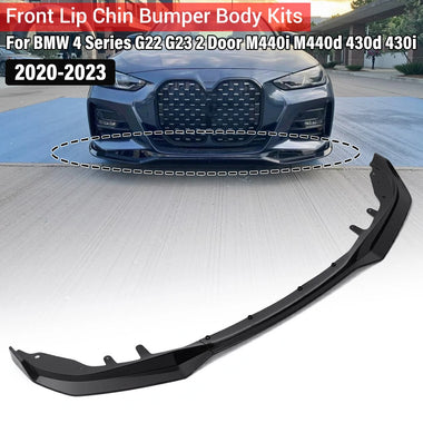 Front Bumper Splitter Lip Car Diffuser Spoiler Bumper Deflector For BMW 4 Series G22 G23 2 Door M440i M440d 430d 430i 2020-2023