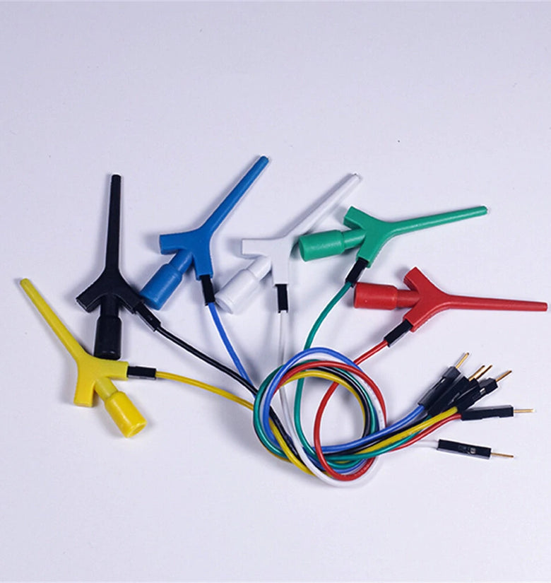 18PCS High-Pressure Differential Multimeter Testing Hook Universal Compatibility with Aircraft-Type IC Clamp Compact Design Probe Needle for Precision Lab Work and Circuit Testing